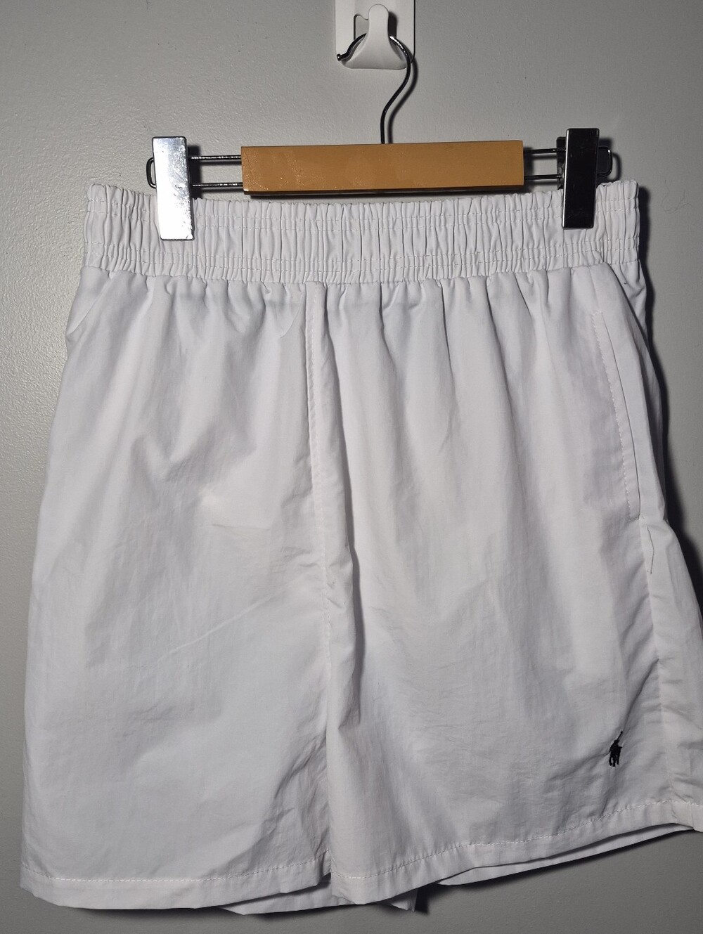 Polo by Ralph Lauren White Men's Elastic-Waist Athletic Shorts